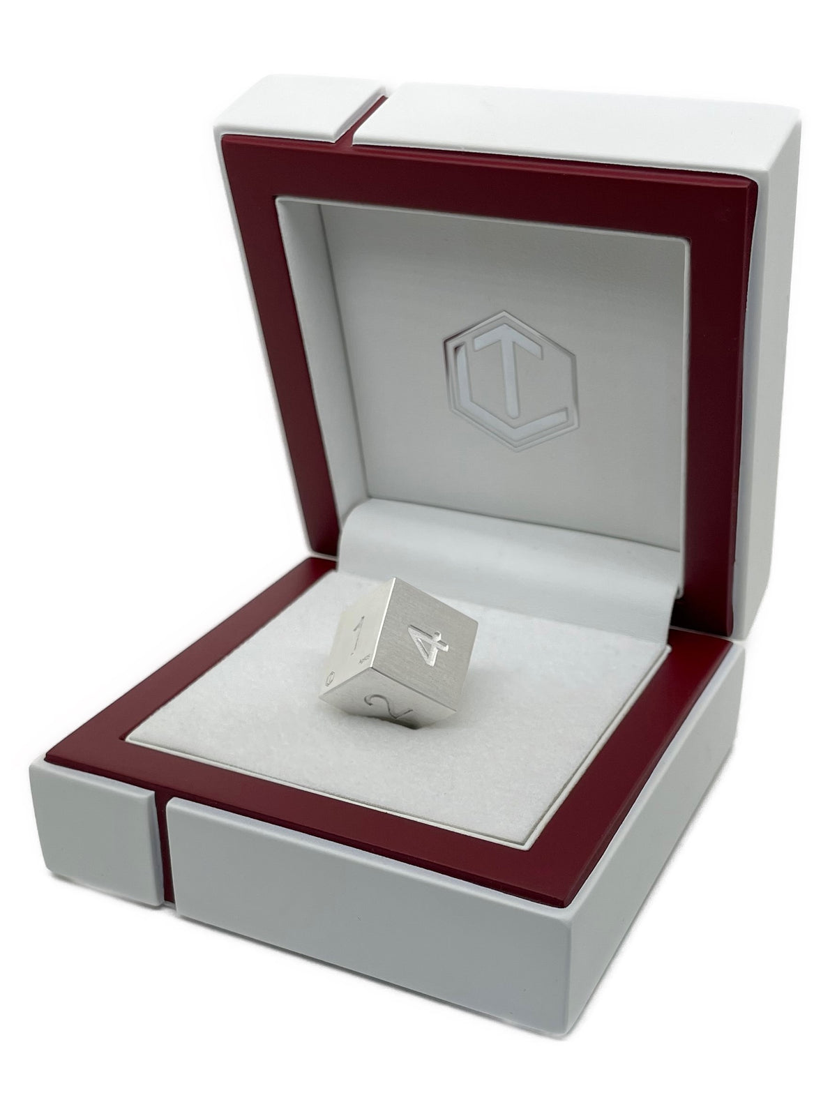 D6 dice made of 925 sterling silver, solid, 16 mm, 35 g, brushed