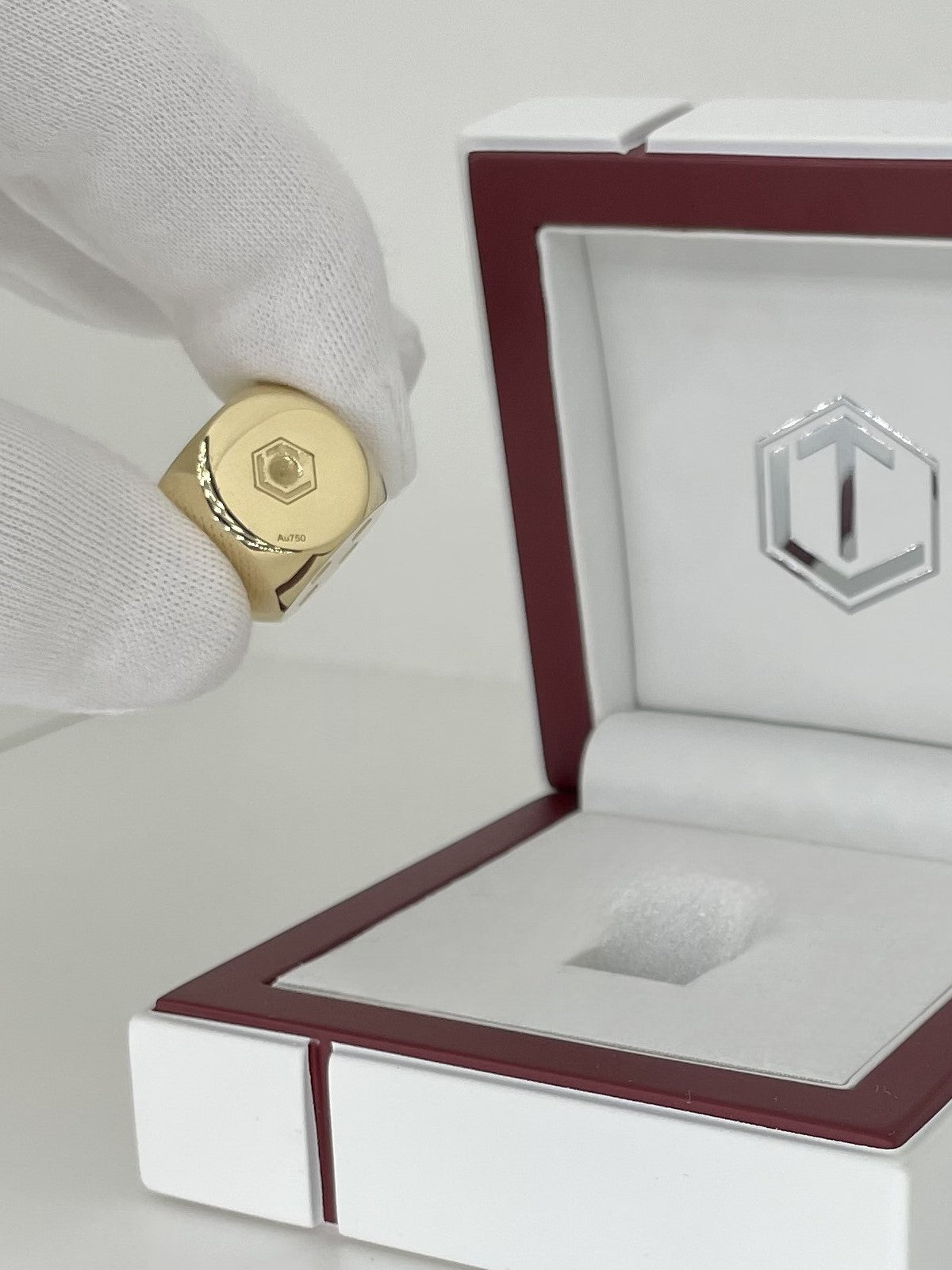 Würfel aus 18 Karat Gold, massiv, 16 mm, 55 g, poliert