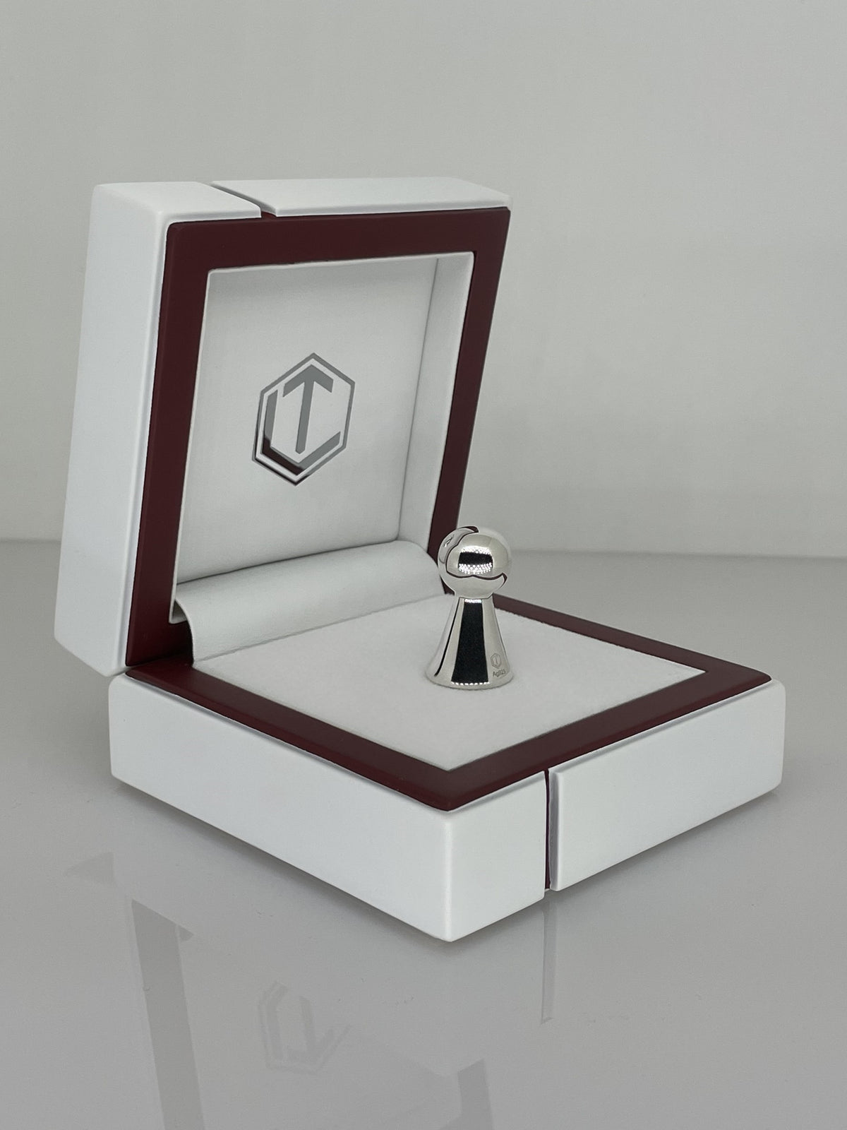 Klassische Original Spielfigur groß aus 925 Sterlingsilber, massiv, 25 mm hoch, 21 g, poliert