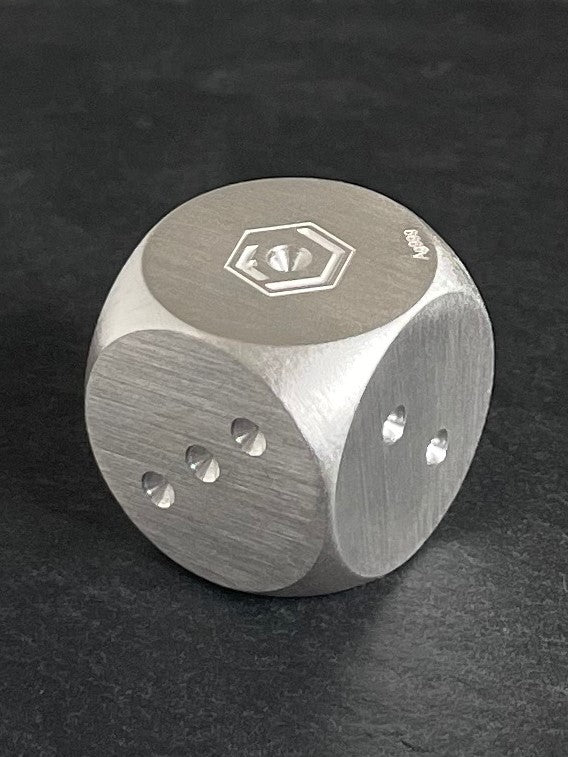 1 Unze Würfel aus 999 Feinsilber, massiv, 14 mm, 31,10 g, mattiert