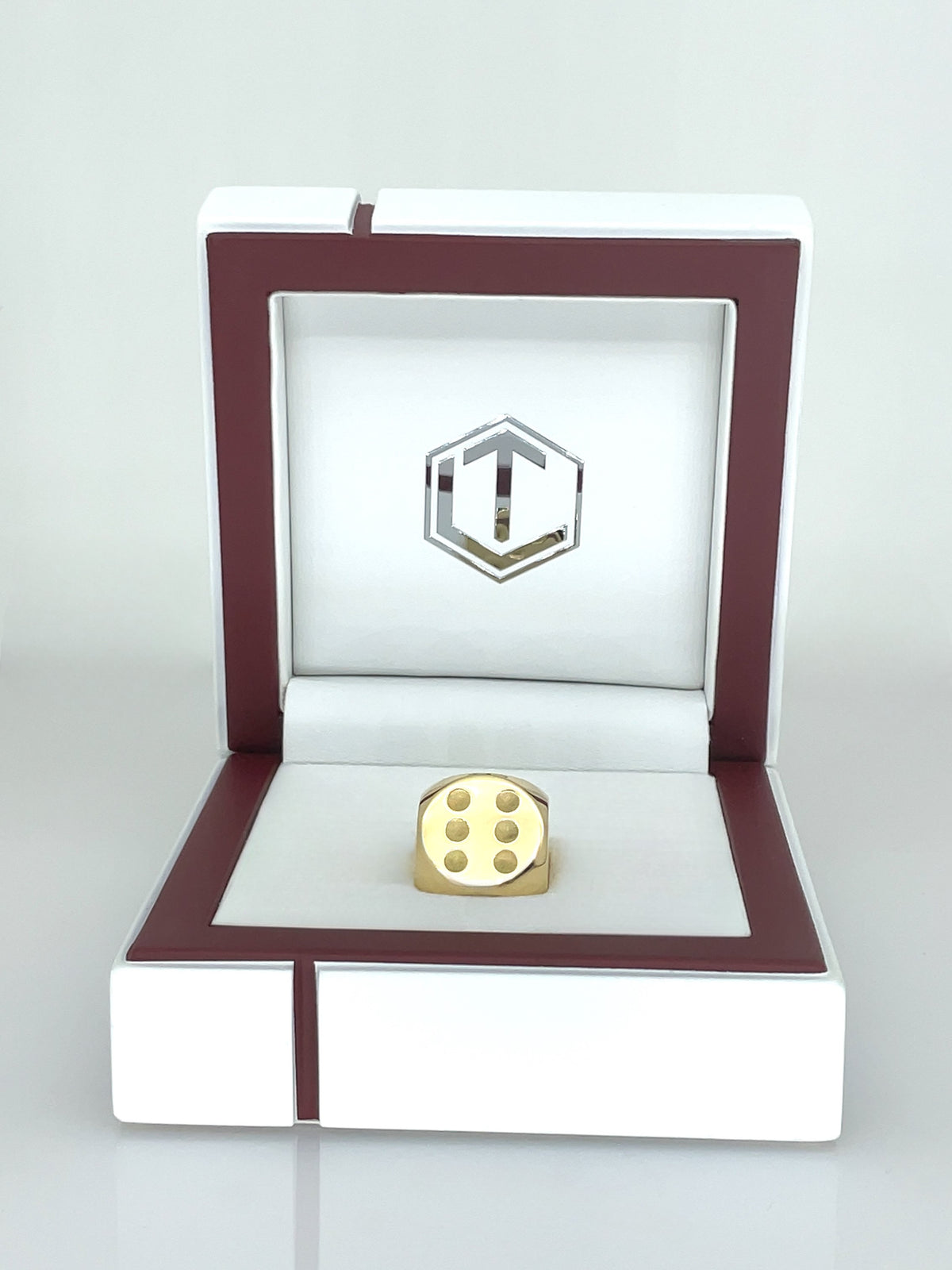 Würfel aus 18 Karat Gold, massiv, 16 mm, 55 g, poliert