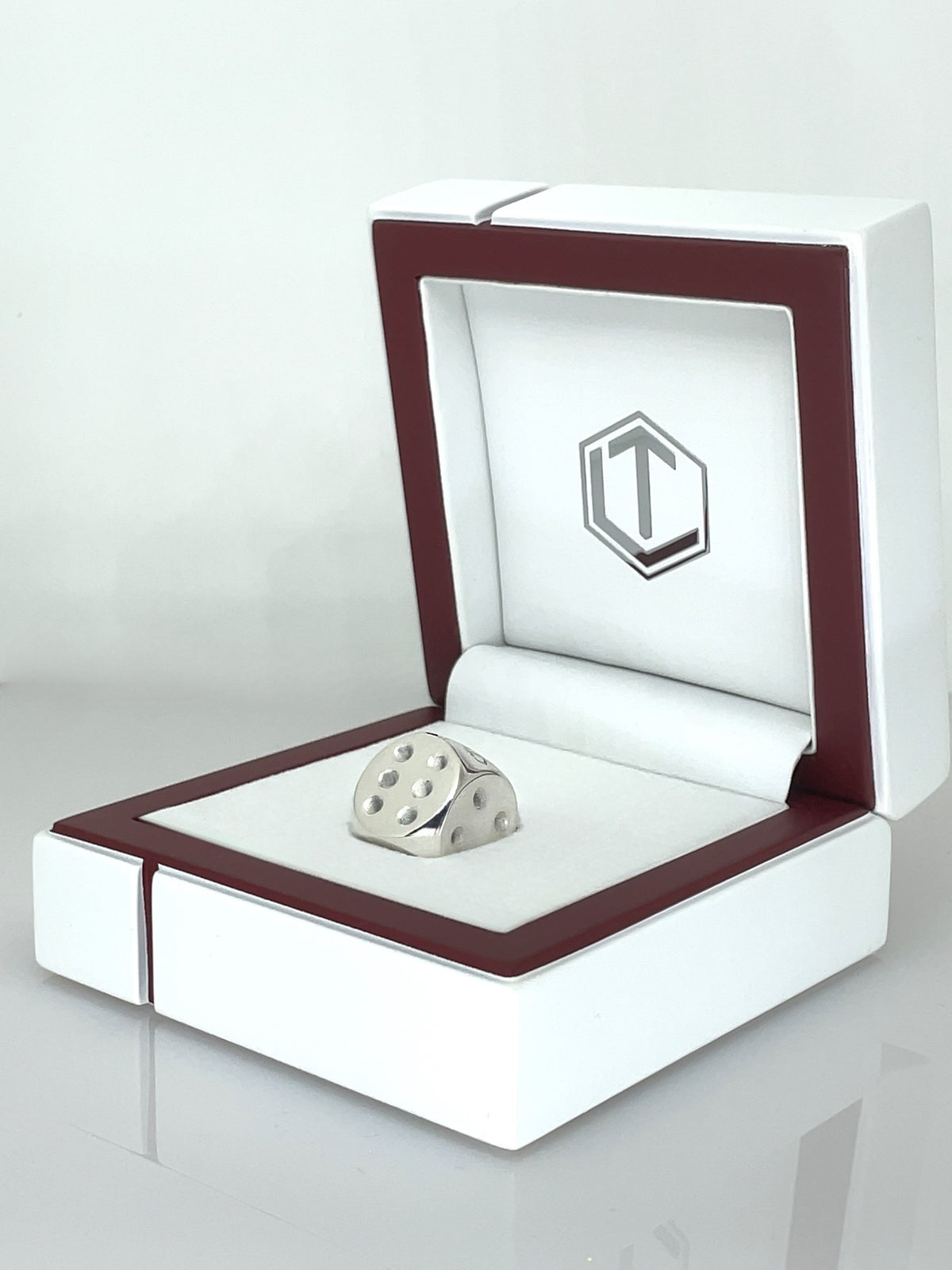 Würfel aus 925 Sterlingsilber, massiv, 16 mm, 36 g, poliert