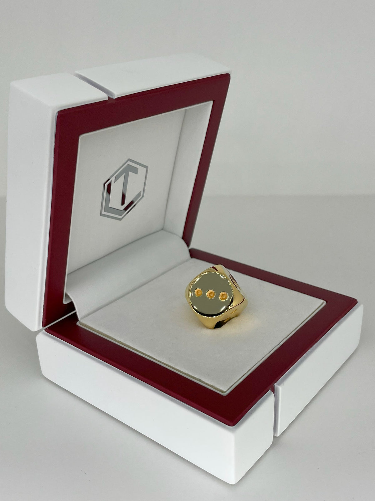 Würfel aus 925 Sterlingsilber, 18 Karat vergoldet, massiv, 16 mm, 36 g, poliert
