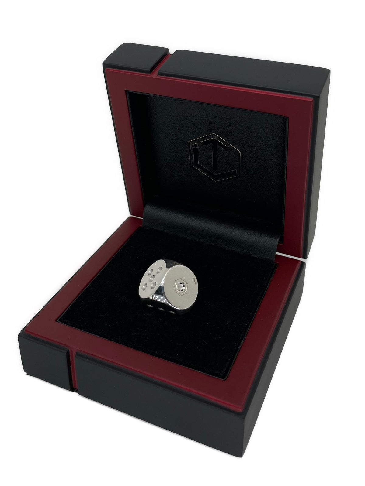 Würfel aus 925 Sterlingsilber, massiv, 16 mm, 36 g, poliert