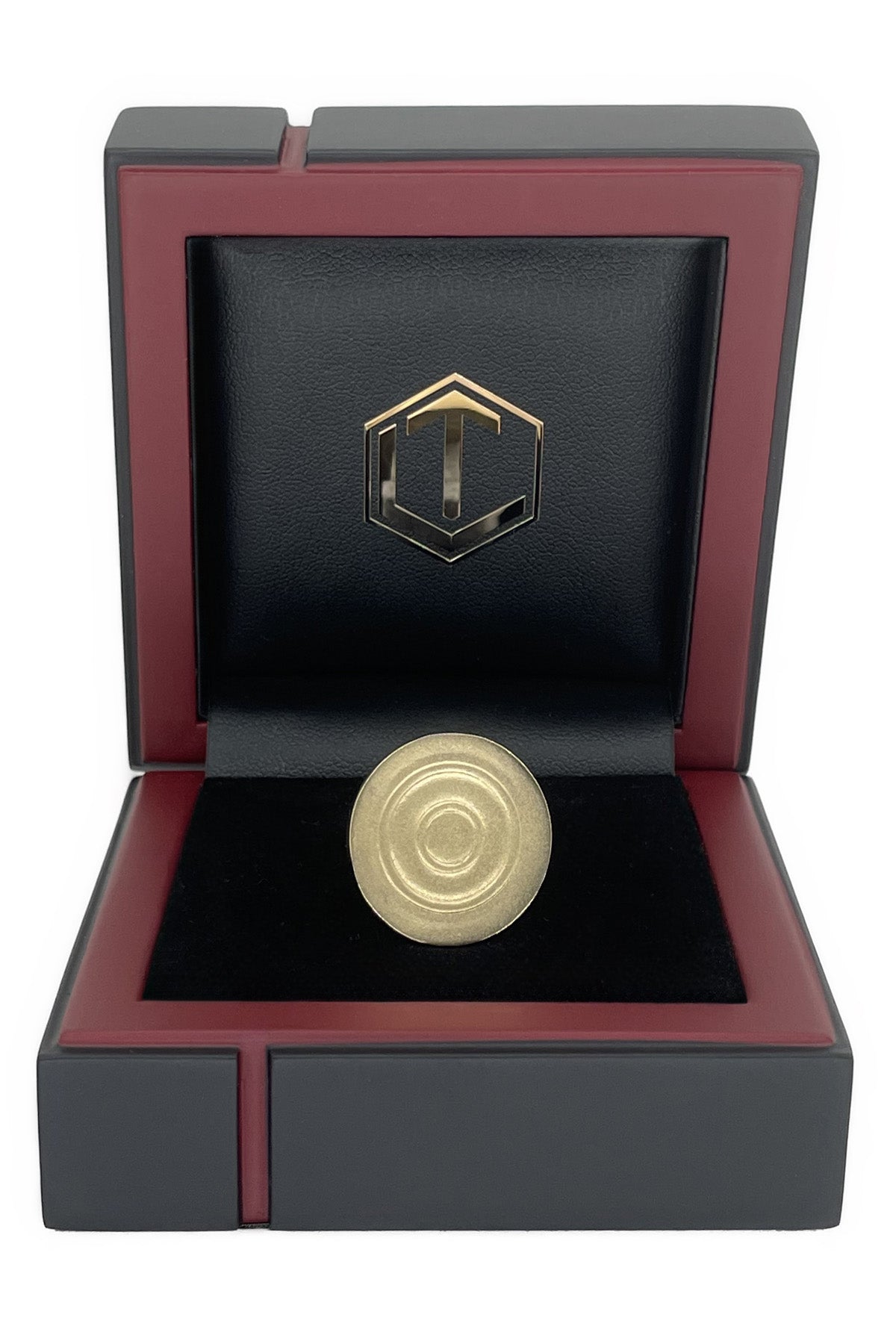 Klassischer Original Spielstein aus 18 Karat Gold, massiv, 21,5 mm Durchmesser, 35 g, Seiten poliert