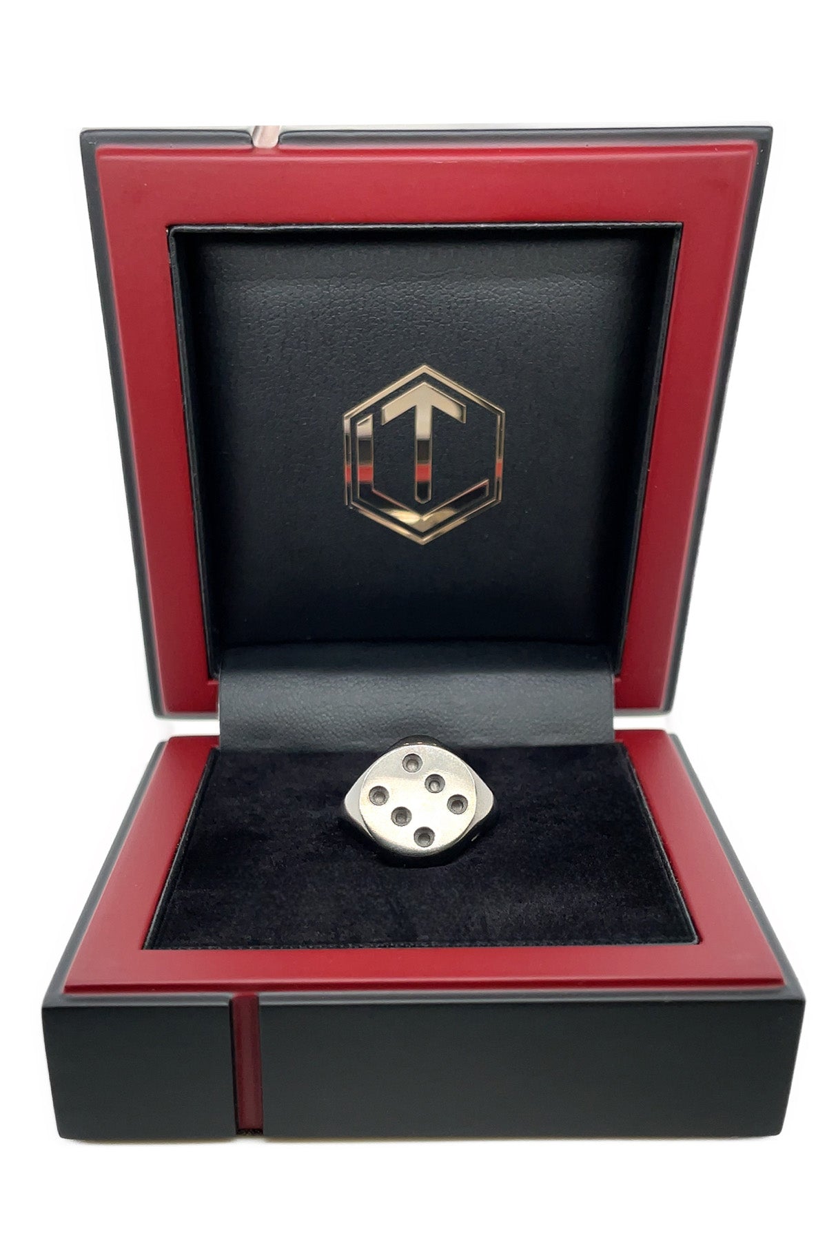 Würfel aus 925 Sterlingsilber, schwarz rhodiniert, massiv, 16 mm, 36 g, poliert