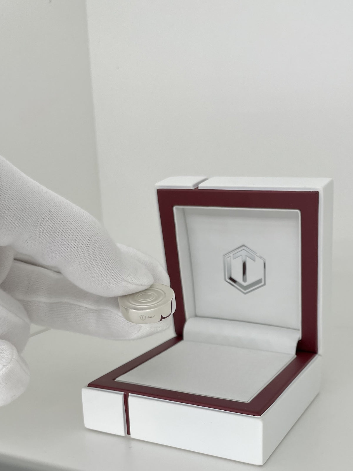 Classic original game piece made of 925 sterling silver, solid, 21.5 mm, 21 g, side polished