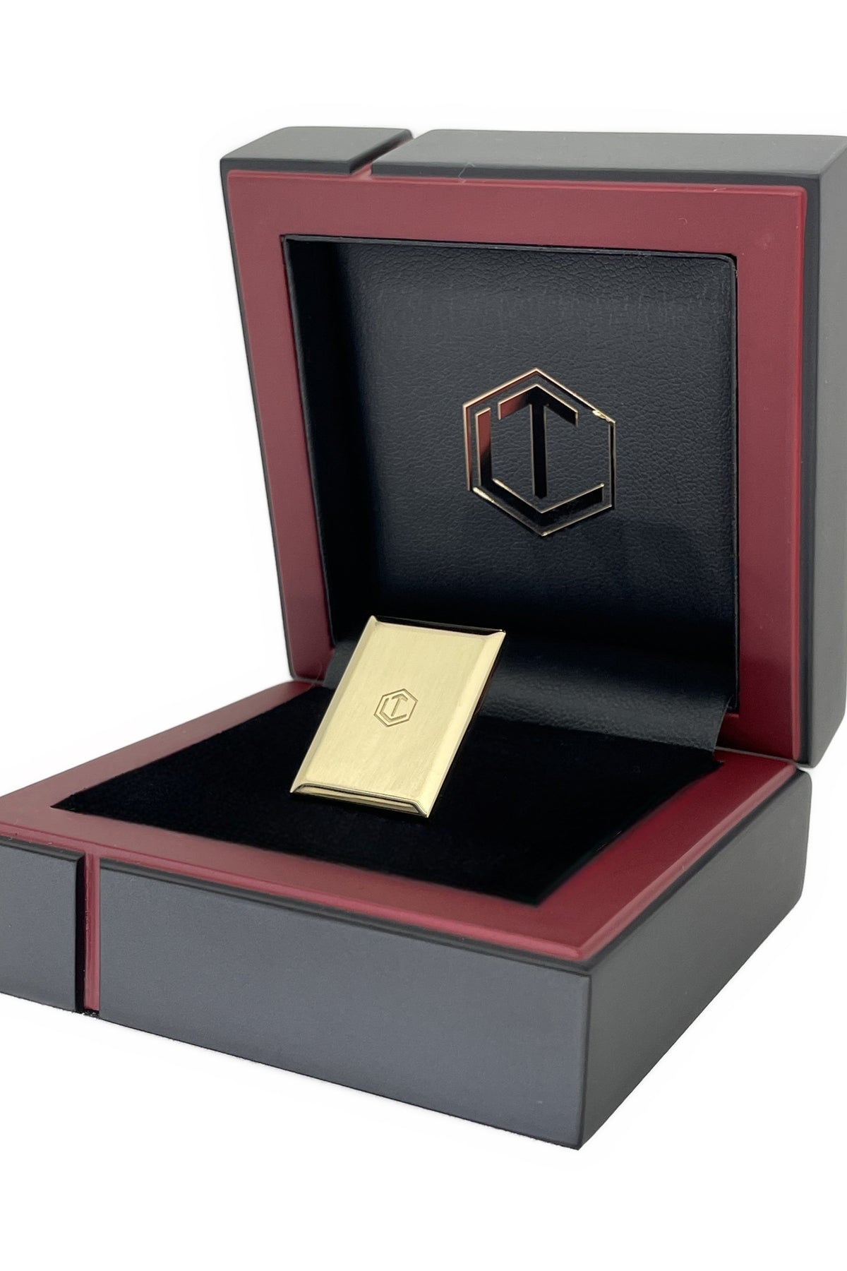 Rummystein aus 18 Karat Gold, massiv, 26 mm lang, 22 g, poliert